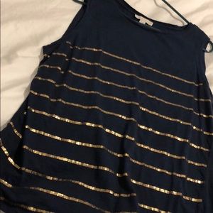 Navy blue sleeveless top